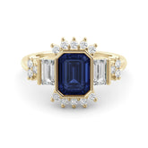 טבעת כתר ספיר ויהלומים Juno