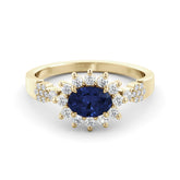 טבעת כתר ספיר ויהלומים Shanaya