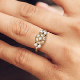 טבעת פנינה ויהלומים Moonlit