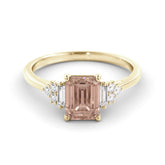 טבעת זהב מורגנייט ויהלומים Naomi