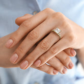 טבעת יהלום מעבדה Chandra