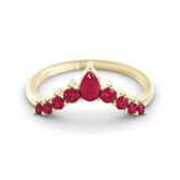 טבעת רובי Chevron