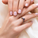 טבעת ספיר Chevron