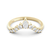 טבעת יהלומי מעבדה Chevron