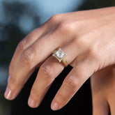 טבעת יהלום מעבדה Afroditi