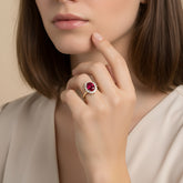 טבעת Diana רובי ויהלומים