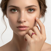 טבעת רובי Chevron