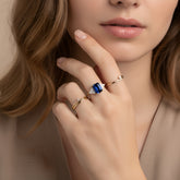 Art deco sapphire and diamond ring