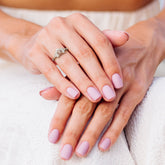 טבעת מורגנייט כסף מצופה רודיום Kala