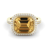 טבעת סיטרין ויהלומים Celeste