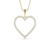 שרשרת לב זהב יהלומים