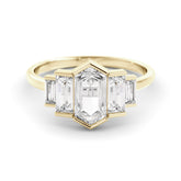 טבעת זהב מוסונייט Royal-Harmony