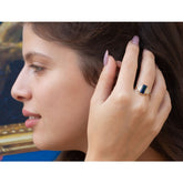 טבעת וינטאג' ספיר 1.41 קראט