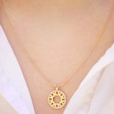 שרשרת זהב קלטית משובצת יהלומים\מוסונייט