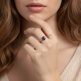 Delicate Celtic Sapphire and Diamond Ring Vespyr