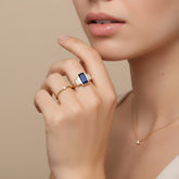 טבעת וינטאג' ספיר 1.41 קראט