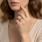 Celtic ring studded with sapphires