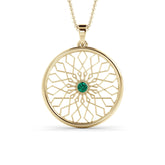 שרשרת זהב אמרלד Mandala