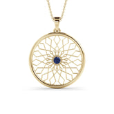 שרשרת זהב ספיר Mandala