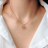 שרשרת זהב ספיר Mandala