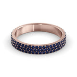 טבעת שלושת רבעי נצח ספיר כחול Glow