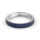 טבעת שלושת רבעי נצח ספיר כחול Glow