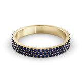 טבעת שלושת רבעי נצח ספיר כחול Glow