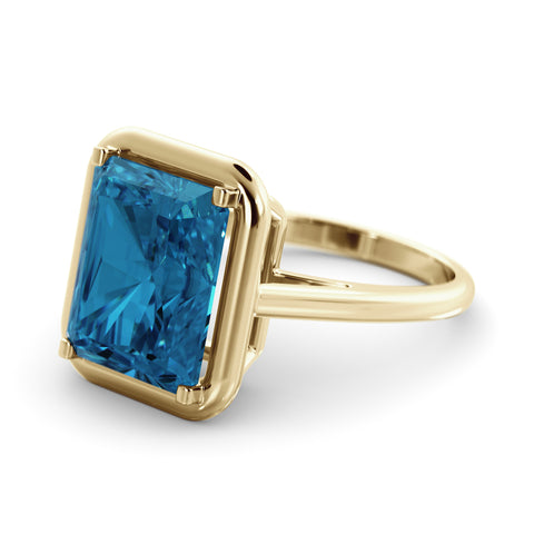 Amy 6.51 carat Green Aquamarine ring