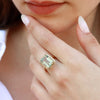 Amy 6.51 carat Green Aquamarine ring