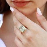 Amy 6.51 carat Green Aquamarine ring
