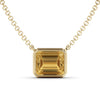 Gold necklace set with citrine gemstone 6.51 carat