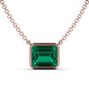 6.51 carat emerald inlaid gold necklace