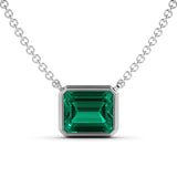 6.51 carat emerald inlaid gold necklace