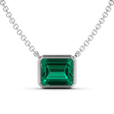 6.51 carat emerald inlaid gold necklace