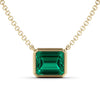 6.51 carat emerald inlaid gold necklace