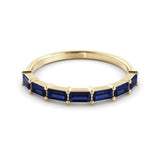 Seven baguette sapphire ring