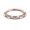 Delicate baguette and diamond Moissanite ring