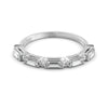 Delicate baguette and diamond Moissanite ring