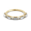 Delicate baguette and diamond Moissanite ring
