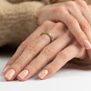Delicate baguette and diamond Moissanite ring