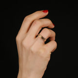 טבעת נישואין זהב מלופף