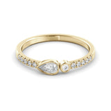 טבעת עדינה טיפה יהלומים\מוסונייט Sierra