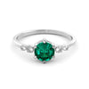 טבעת מוסונייט ירוקה ויהלומים Danielle