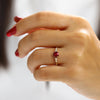 טבעת רובי ויהלומים Danielle