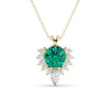 Green Moissanite gold chain