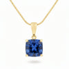 1.35 carat cushion sapphire and diamond necklace -Lamaraa
