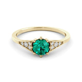 Deep Green Moissanite Ring