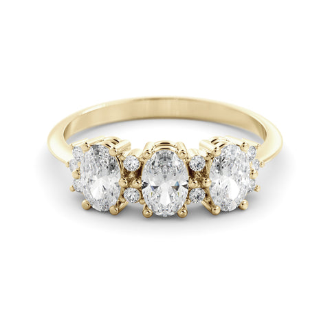 Irish emerald and diamond ring