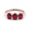 Irish ruby ​​and diamond ring