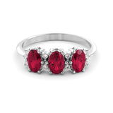 Irish ruby ​​and diamond ring